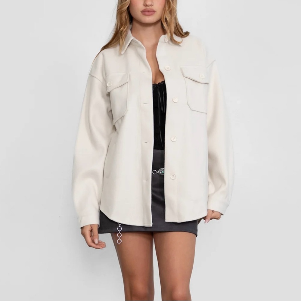NEW Cream Shirt Jacket